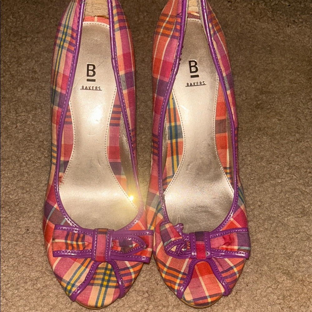 Plaid heels